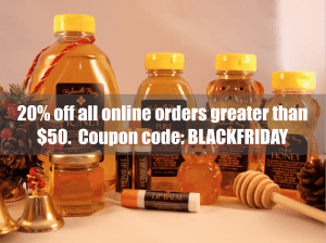 20% off all orders > $50. Coupon code = BLACKFRIDAY.