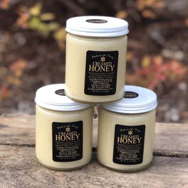 3 12oz glass jars of Michigan creamed honey