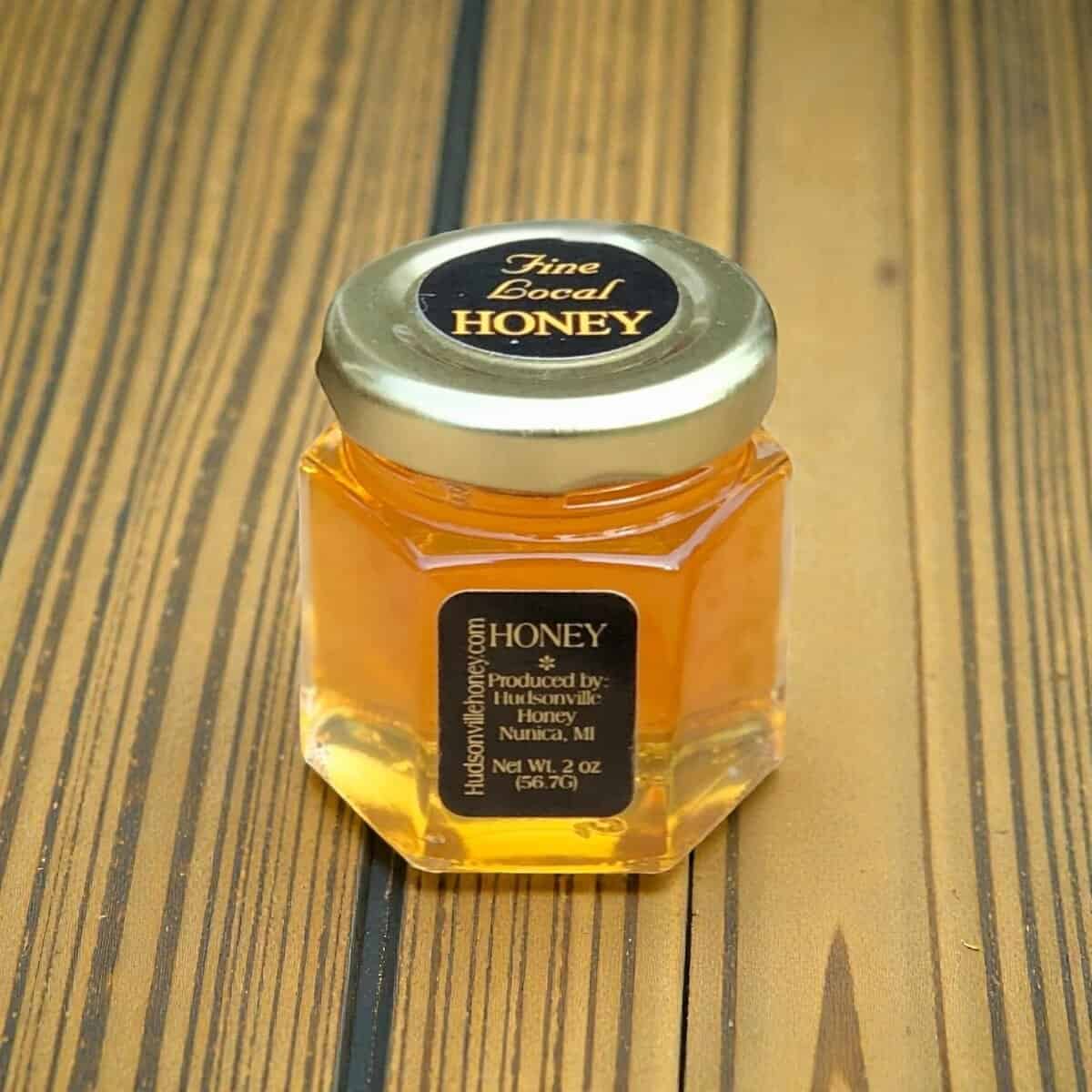 Michigan Wildflower Honey - 2oz Glass Hex Jar