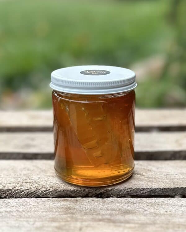12 oz jar of ultra raw chunk honey
