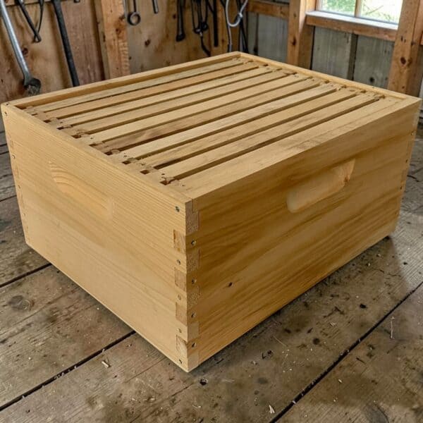 Photo of a deep hive body with 10 frames